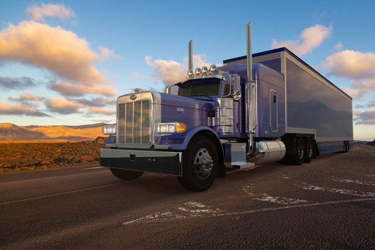 Commercial semi truck on the highway representing DOT-regulated transportation testing